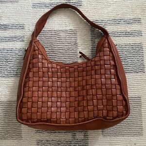 Vintage Woven Leather Shoulder Bag